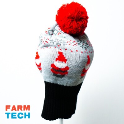 MEN WOMEN Trapper Beanie With POM POM SANTA CHRISTMAS Hat GRAY RED BLACK 