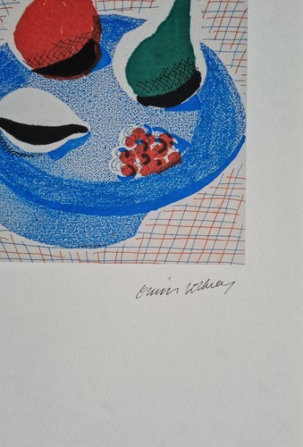 DAVID HOCKNEY * La placa redonda * 70 x 50 cm *litografía firmada * limitada # 35/200 - Imagen 6 de 7