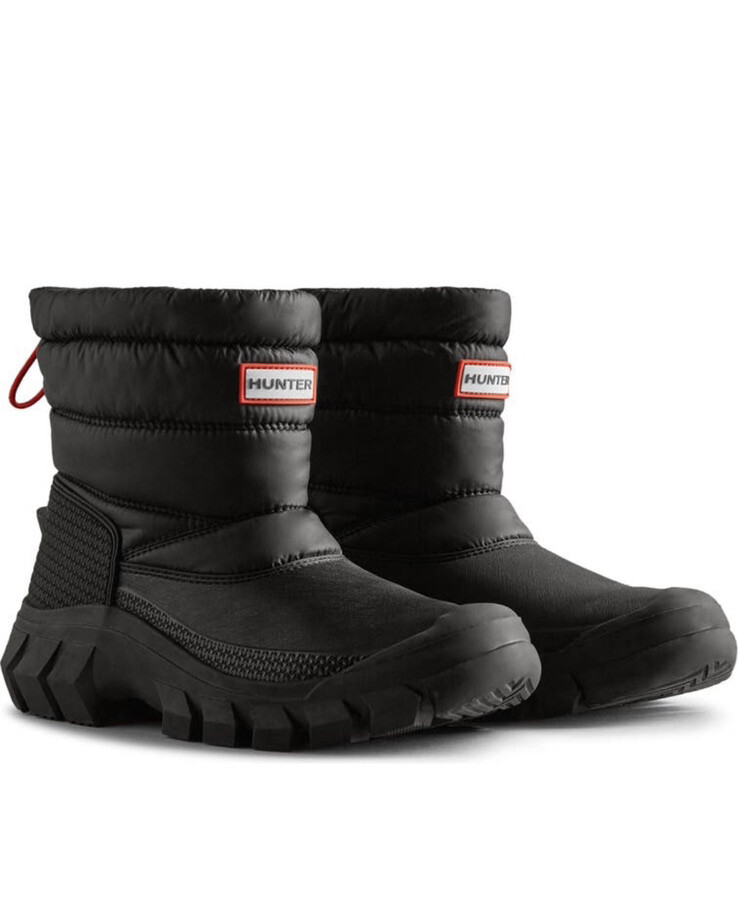 ★HUNTER★ UNISEX Intrepid Buckle Short  Boots Black WFS s-l400.jpg