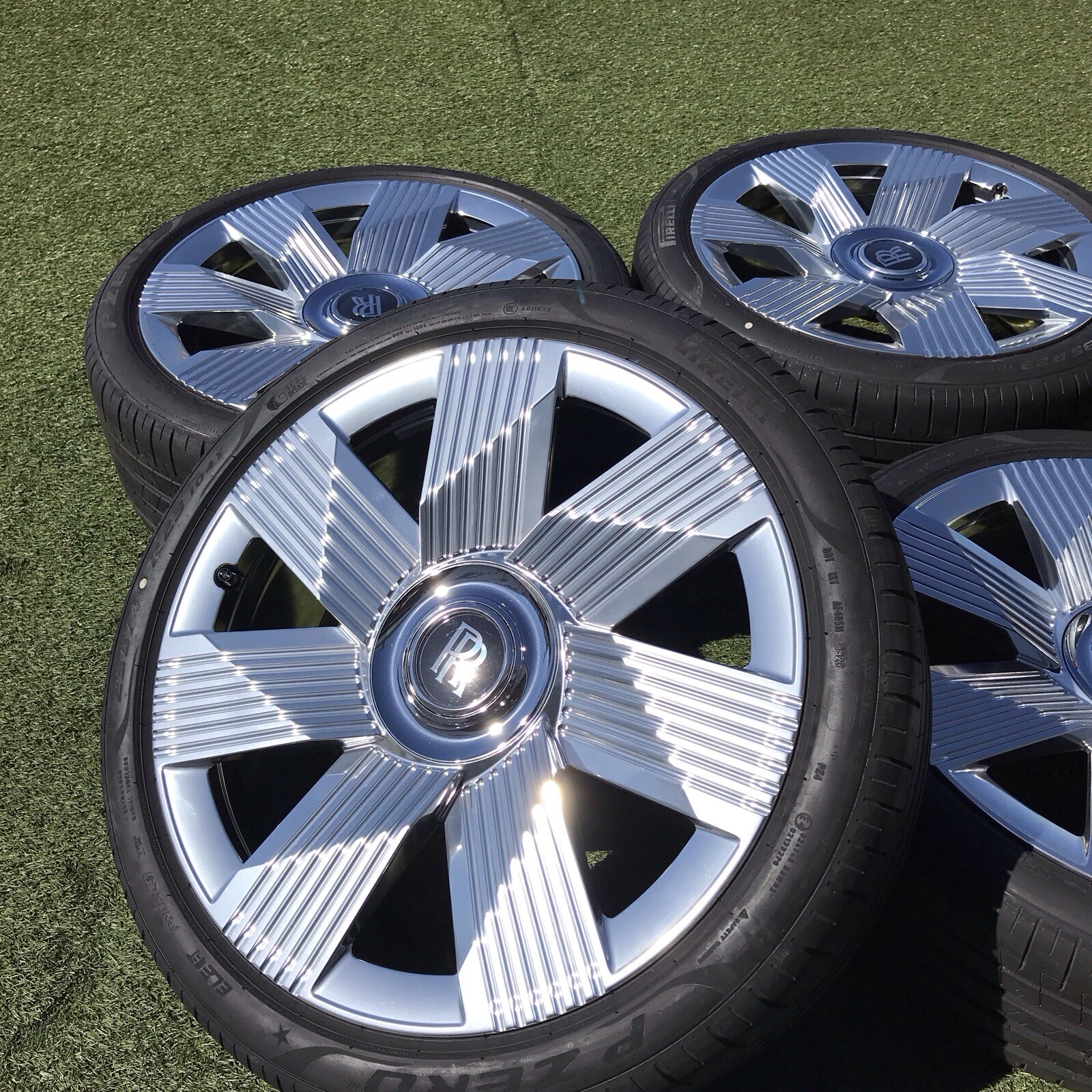 23 SPECTRE POLISHED ROLLS ROYCE RIMS TIRES TPMS NEW SET 4 OEM 90780 88056 WHEELS