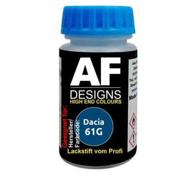 Lackstift für Dacia 61G Bleu Albastru Egee Metallic schnelltrocknend Tupflack Au
