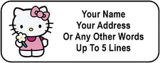 30 Hello Kitty Personalized Address Labels