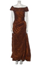 Michael Casey Couture Women Off-The-Shoulder Size 6 Long Dress