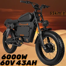 CHEEVALRY GT20 20inch Fat Tire Electric Motorbike Off Road 60V 43AH E-Motorbike