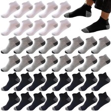 20 Pairs Athletic Ankle Socks for Men Breathable Low Cut Running Socks Cushio...