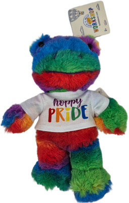Build A Bear Buddies Mini Rainbow Frog Plush BAB Stuffed Animal w/ Shirt  NEW