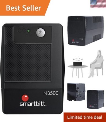 Essential 500VA Uninterruptible Power Supply UPS with 4 Outlets & Protection