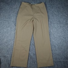 Ralph Lauren Pant Women 10 Black Label Tan Wool Blend High Rise Wide Leg