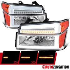 Fit 2004-2012 Chevy Colorado Canyon LED DRL Headlights+Corner Sequential Signal