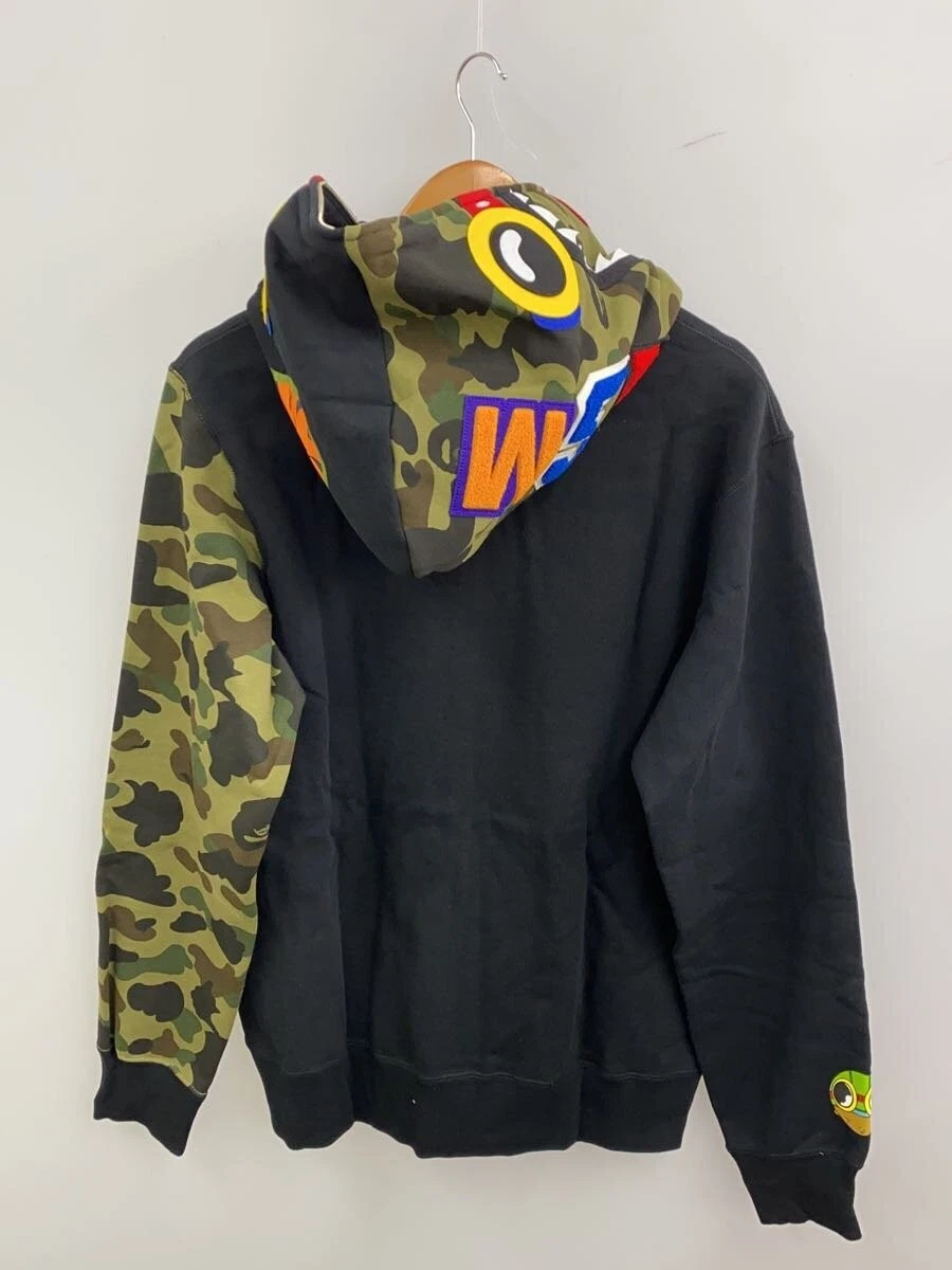 A BATHING APE (BAPE) Felpa con cappuccio BAPE A BATHING APE XL maglione cotone #ED AZA