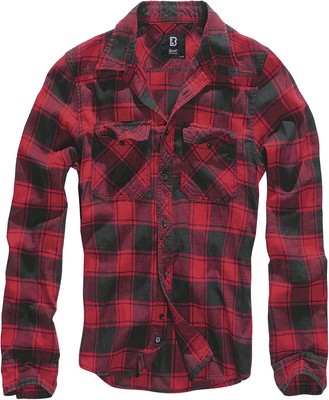 Brandit Flanellhemd Herren Checkshirt rot/schwarz Casual Wear, Rockwear