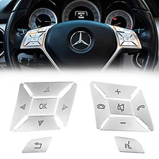 Steering Wheel Button Sticker Compatible with Mercedes A B C E M G SL Square