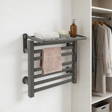 Electric Heated Towel Rack With Touchscreen, Towel Warmer Rack For Bathroom