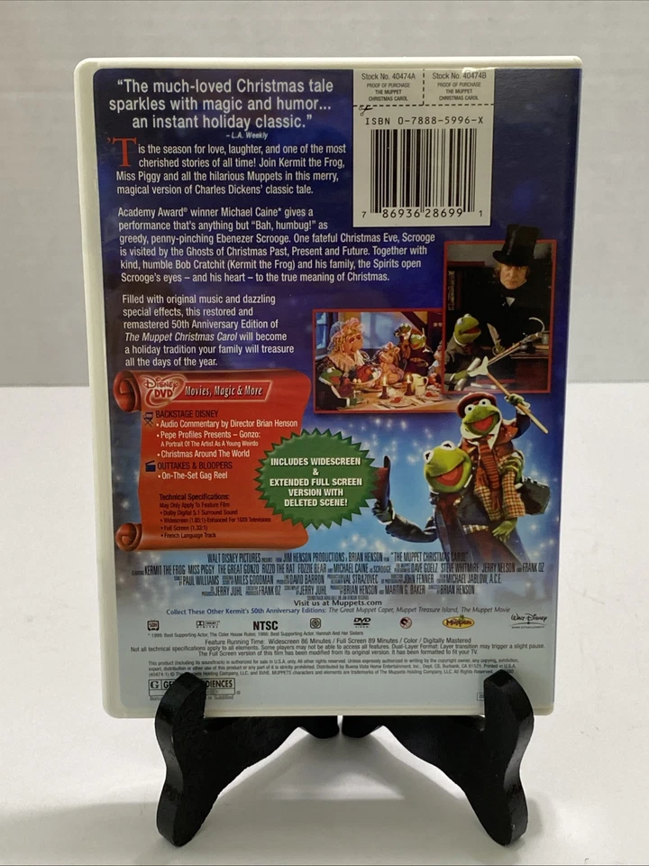 THE MUPPET CHRISTMAS CAROL DVD w/ INSERT 2005 50th Anniversary Edition 1992 OOP! - Image 3 of 4