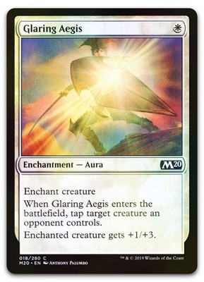 Glaring Aegis #18 (Foil) (NM) Core Set 2020 M20 Magic MTG