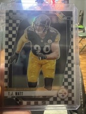 2024 Panini Prizm T.J. Watt Black & White Checker Board Prizm #245 Steelers