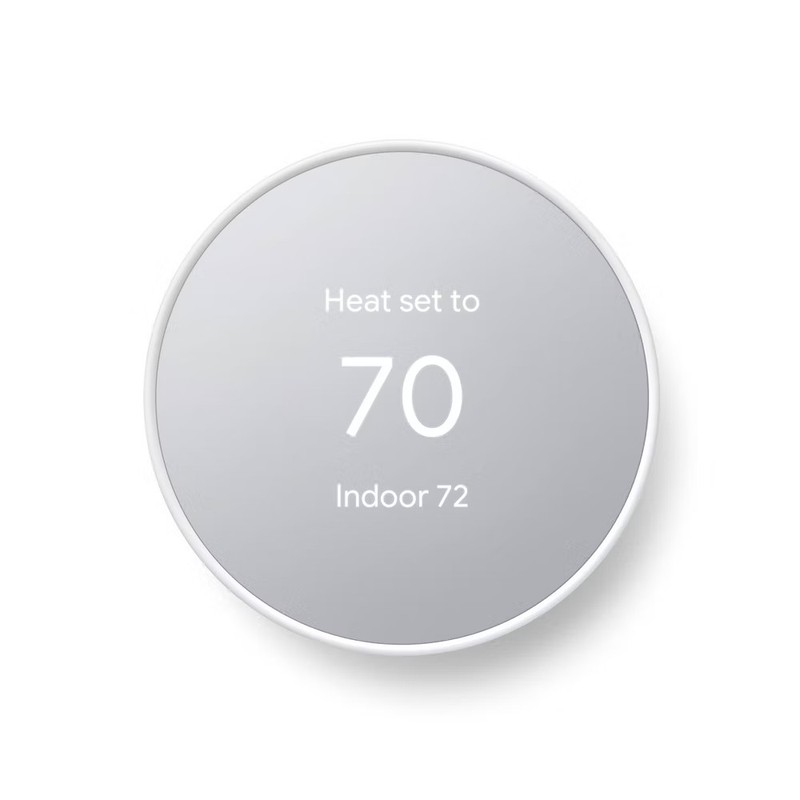Google Nest Thermostat Snow - Energy Star Certified Smart Wi-Fi Thermostat