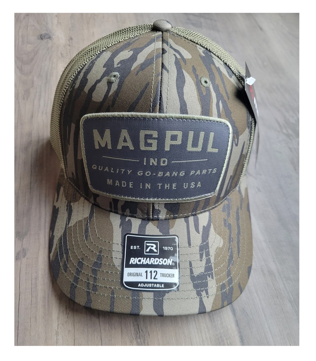 Magpul Icon Patch Garment Washed Trucker Hat Cap - Bottomland Camo