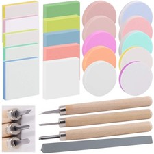 Rustark 22 Pcs Mixed Rubber Stamp Carving Blocks Set with Knives and...