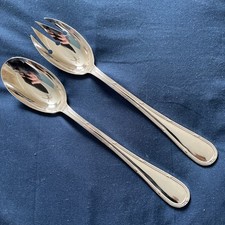 Couverts À Service La Salade En Métal Argenté Maison Boulanger Modèle À Rubans