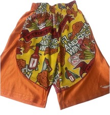 Flow Society Youth XS Hot Wings Shorts Orange Yellow   Missing Drawstring