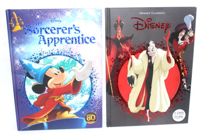 NEW Disney Classics Series HC Books x2 lot Sorcerer's Apprentice & 3 Villains