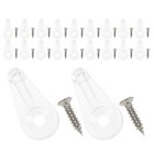 25 Pcs Glass Panel Retainer Clips Mounting Round Clamp Holder Assembly