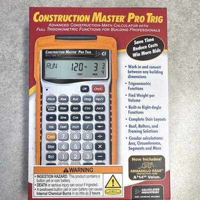 Calculated Industries Construction Master Pro Trig 4080 LCD Calculator