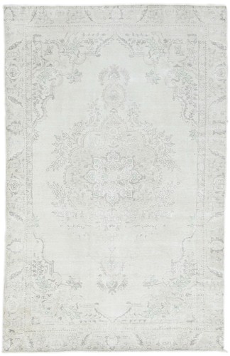 Handmade 6x9 Antique Oriental Rug Muted Floral Medallion Distressed Carpet