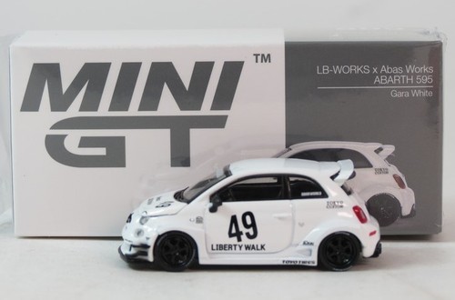 True Scale TSM MINI GT Fiat 595 Abarth LB Works gara white 2024 1/64 MGT00809-L - Foto 1 di 4
