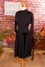 Robe Vintage Orig 50s Noire New Look Avec Nœuds Rockabella 36