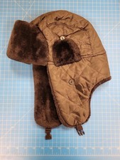 Quilted Trapper Hat Faux Fur Winter Warm Earflap Aviator Trooper Hat Cap
