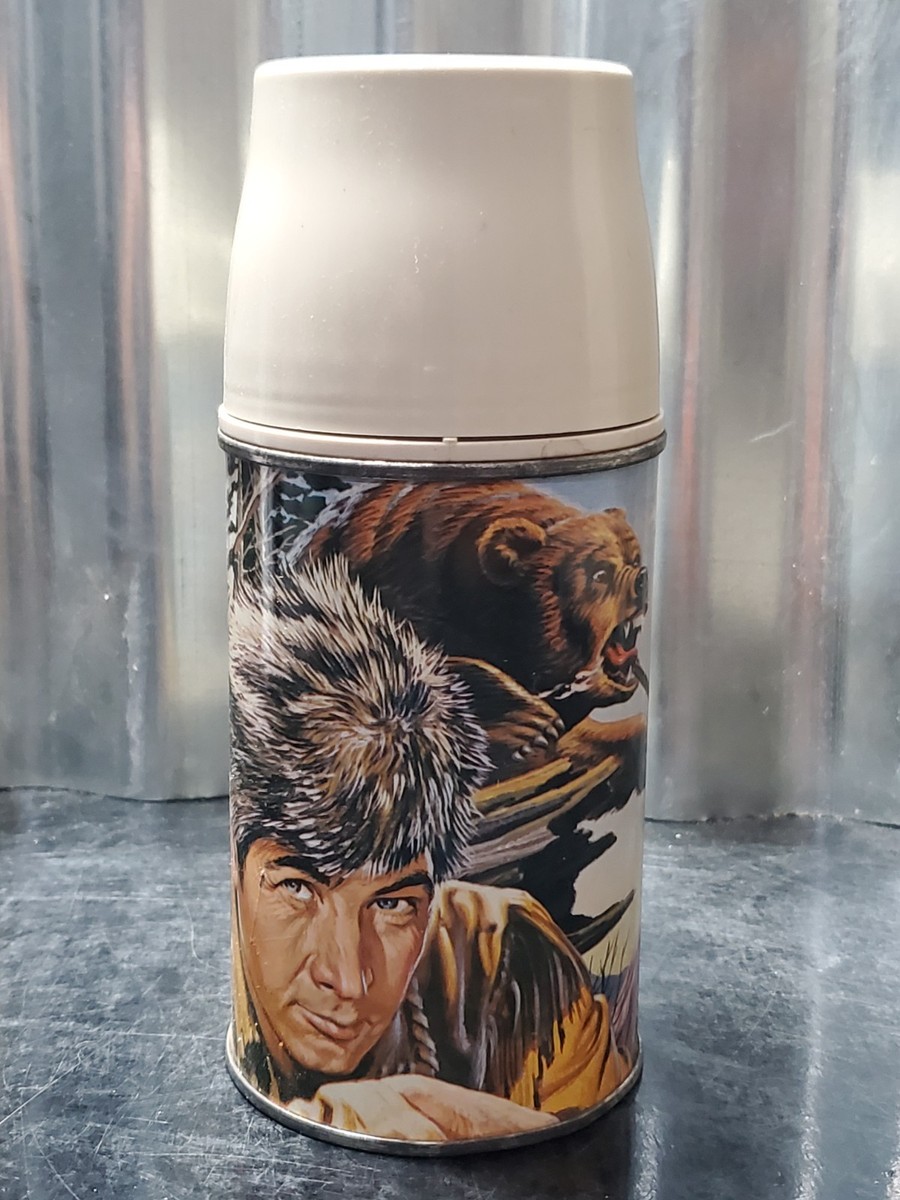 Vintage Thermos 1964 Daniel Boone Fess Parker Metal No Lunchbox
