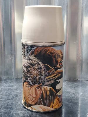 Vintage Thermos 1964 Daniel Boone Fess Parker Metal No Lunchbox