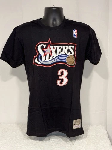 PHILADELPHIA 76ers SIXERS ALLEN IVERSON MITCHELL & NESS TEE SHIRT MENS MED NWT - product listing photo