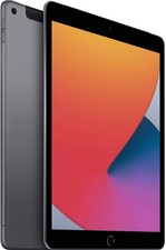 Apple iPad 8th Gen. 128GB, Wi-Fi  4G Unlocked , 10.2 in - Space Gray, Good