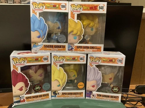 5 Funko Bundle - Dragon Ball lot 3 Chases 1 Exclusive 1 Standard