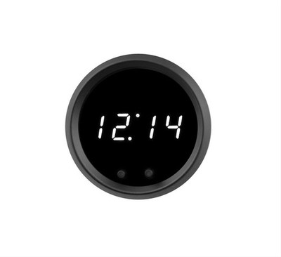 Summit Racing G2987-1W Gauge Digital Clock 12 Hours 2 1/16in Dia Face White Numb