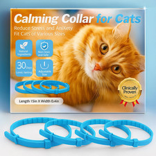 Calming Collar for Cats 4 Pack, Adjustable Pheromone Collar Helps Calm Cats for