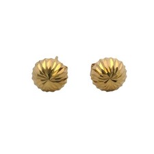 Solid 14kt Gold Faceted 5.7mm Stud Earrings