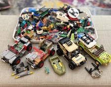 Lote surtido de vehículos LEGO Jurassic World y piezas diversas 3,5 libras - COMO ESTÁ