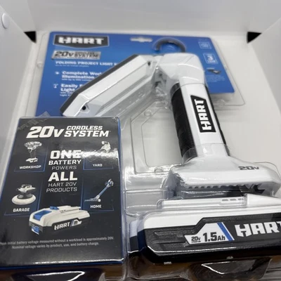 *NUEVO SELLADO DE FÁBRICA* HART 20V Kit de luces de proyecto plegables inalámbricas Foto 1 de 4