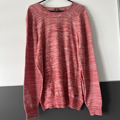 Tom Tompson Pullover,Gr.XL,hellrot,Baumwolle,Sommerpulli