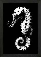 Seahorse Framed Wall Art Poster Canvas Print Picture