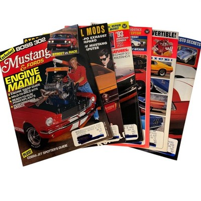 Lot of 5 Vintage Mustang & Fords Magazines 1992 Boss 302 Mach 1 Cobra Jet *