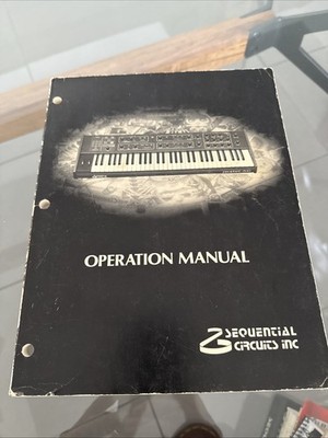 SEQUENTIAL CIRCUITS PROPHET-600 OPERATION MANUAL synthesizer VINTAGE Genuine