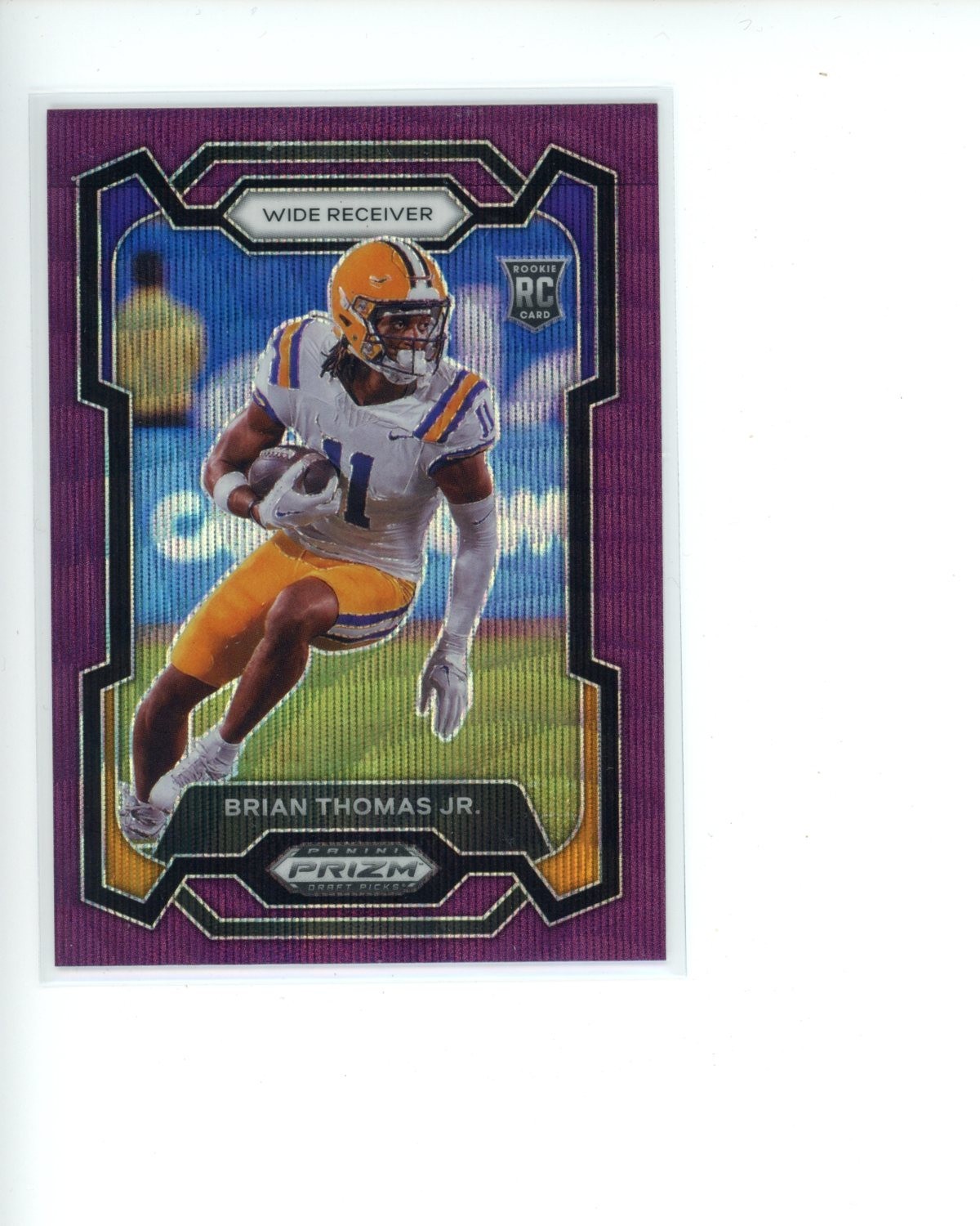 2024 Panini Prizm Draft Picks Purple Wave #118 Brian Thomas Jr. Rookie RC
