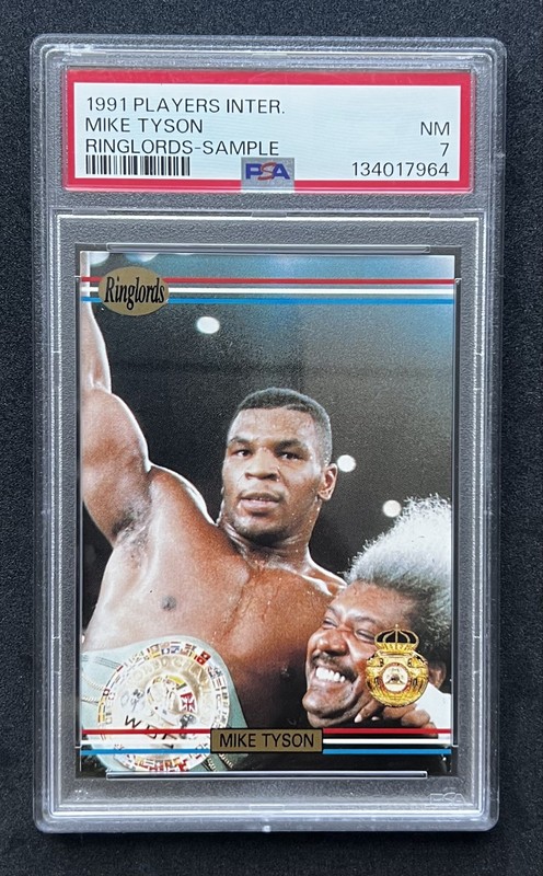 1991 Ringlords - Samples Mike Tyson, Don King Large Sample on Back PSA 7