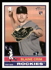 2025 Topps Heritage #662 Blaine Crim Colorado Rockies RC