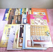 Cross-Stitch Leaflets and Pattern Booklets 1970's 1980's Lot of 38 Mixed